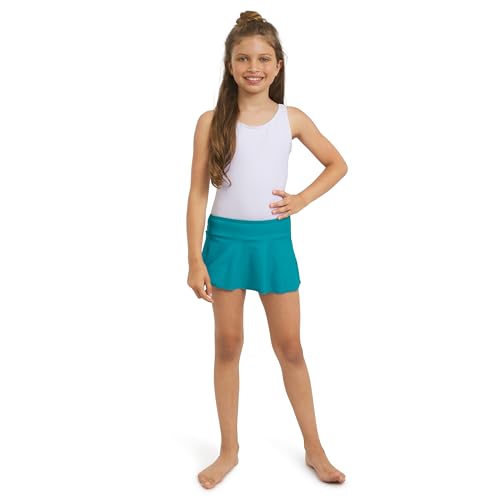 Image of Lands' End Girls' Swim UPF 50+ Stretch Waist Attached Bikini Bottom Swim Skirt