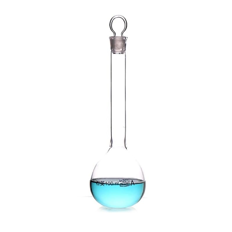 Fiole jaugée en verre de quartz 100ml pour analyse et laboratoire