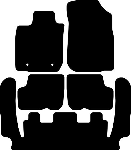 Kovvar Tapis de Sol Compatible avec Dacia Logan 2007-2013 Correspondant à la Version: 7 sièges | Qualité: Basic