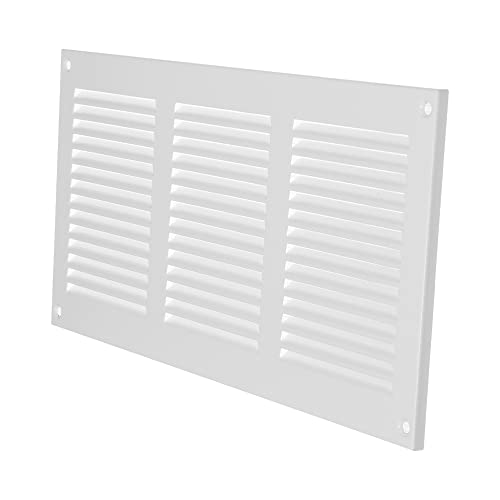 12" x 6" Inch / 300 x 150 mm White Air Vent Cover, Quality Steel Return Air Grilles, for Ceiling and Sidewall, HVAC - Image 2