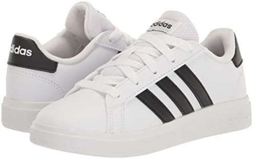 adidas Grand Court 2.0 (Little Kid/Big Kid) White/Core Black/Core Black 12 Little Kid M | Image 6