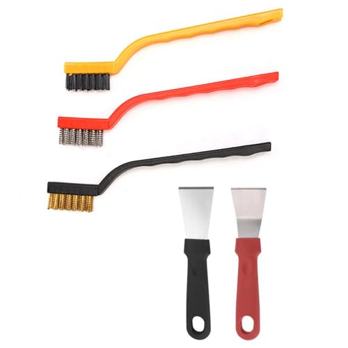 Juego de 5 herramientas de limpieza de cocina, pala de limpieza, cepillo de alambre eléctrico, estufa, campanas, ollas, fregaderos, limpieza