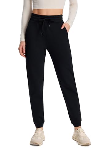 Yogipace Women's CozyWarmth Petite/Regular/Tall High Rise Thick Fleece Lined Joggers Thermal Winter Sweatpants with Pockets