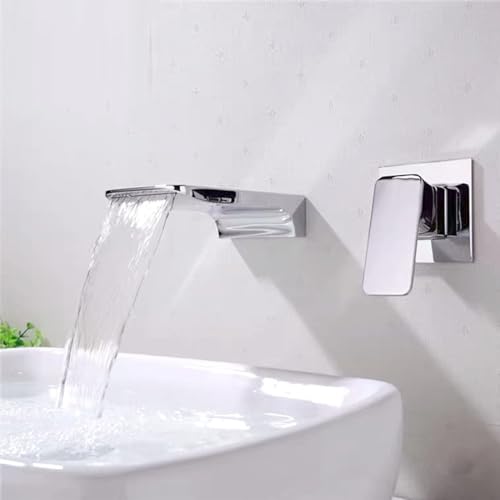 Robinet cascade encastré de salle de bain split en cuivre noir - 3