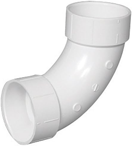 Charlotte Pipe Schedule 40 4 in. Hub x 4 in. Dia. Hub PVC Long Sweep Elbow