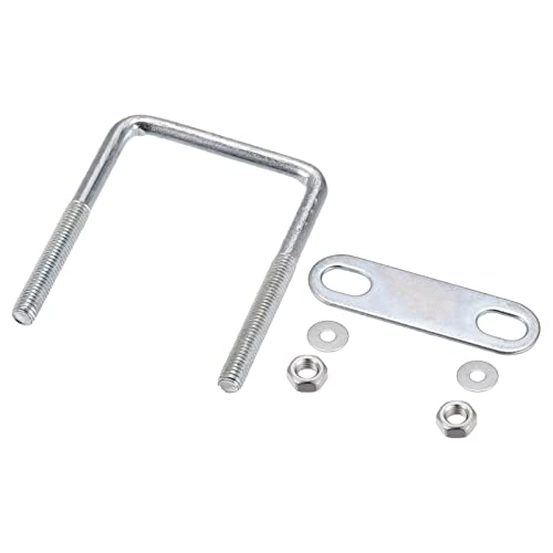 Image of METALLIXITY U Bolts 2 Sets (M6x42x70mm), Square U Bolt Carbon Steel with Accessories - for Construction, Pipe