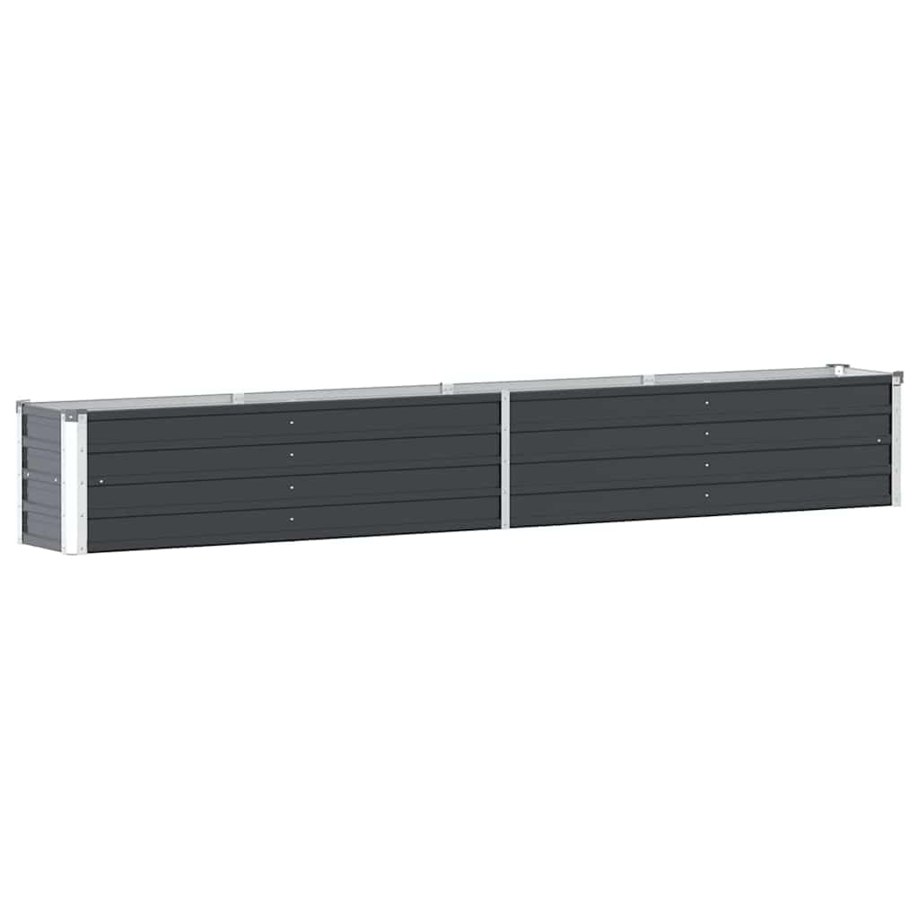 vidaXL Arriate de jardín de Acero galvanizado Antracita 320x40x45 cm