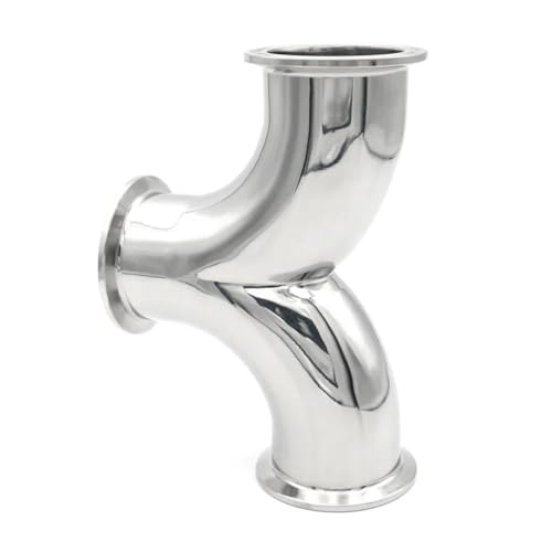 Codo de 3 vías en Y para procesamiento de fluidos limpios con abrazadera Tri-Clamp de 1.5" 7