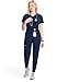 Cherokee Infinity Womens Scrub Jogger Pants, Mid Rise, Moisture Wicking, Wrinkle-Resistant, 360 Stretch, 5 Pockets - CK110A, XS, Navy