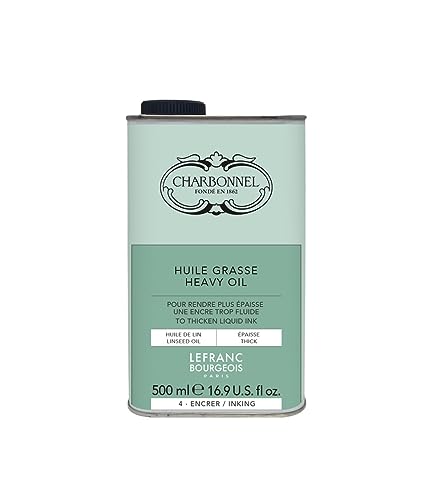 Lefranc Bourgeois Charbonnel Professional Etching Additive, 500ml (16.9-oz) Fatty Oil