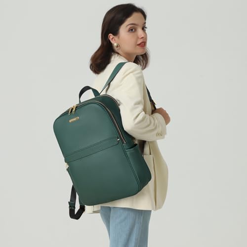 BOSTANTEN Genuine Leather 15.6 inch Laptop Backpack Purse for Women College Casual Backpack Travel Bag | Purse, College, Casual Backpack, Travel Bag