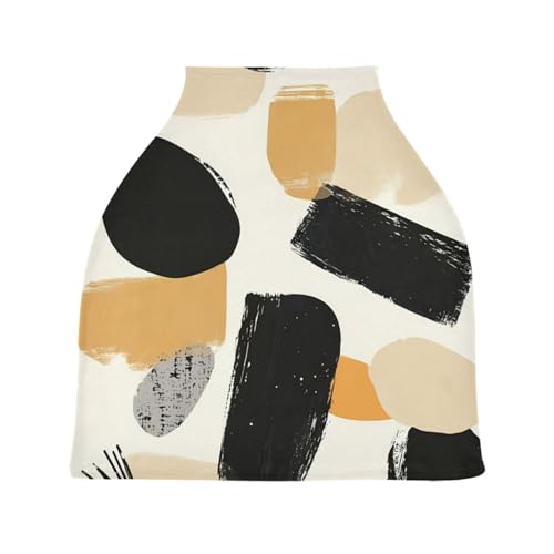 BOESI Baby Car Seat Cover, Breathable Nursing Cover, Soft and Comfortable, Multi-Purpose, for Boys and Girls, Colorful Graffiti Pattern