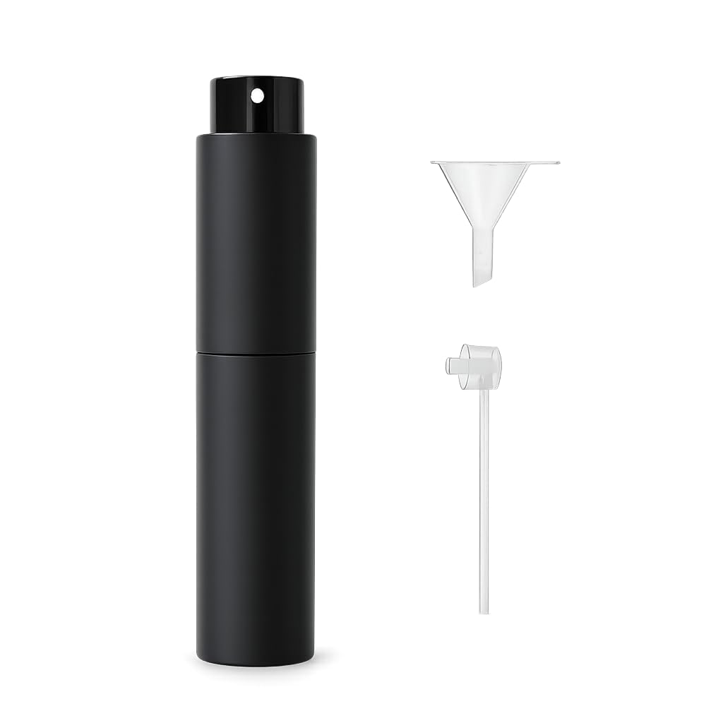 Refillable Perfume Atomizer Spray Bottle with Funnel & Pump | Portable Fine Mist Travel Perfume Dispenser | Leakproof Empty Cosmetic Spray Bottle for Perfume, Cologne & Body Mist-image-8