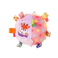 Bola De Peluche Suave Para Bebés De 0-3 Años – Juguete Sensorial Con Sonajero, Patrón De Alto Contraste Blanco Y Negro, Fácil De Agarrar
