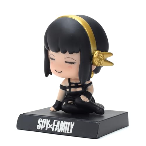 Image of Daiyamondo Super Hero Anime Polyvinyl Chloride Action Figure Bobble Head for Car Dashboard Office & Study Table Decoration for Everyone (Spy Black Girl),9 X 7.5 cm