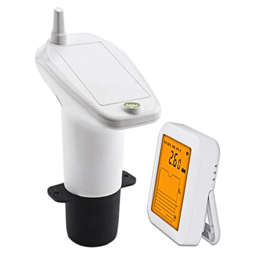 Sensor De Nivel para Tanque De Agua,Monitor Ultrasónico De Nivel - Medidor Multifunción con Pantalla Digital para Depósitos y Hogar