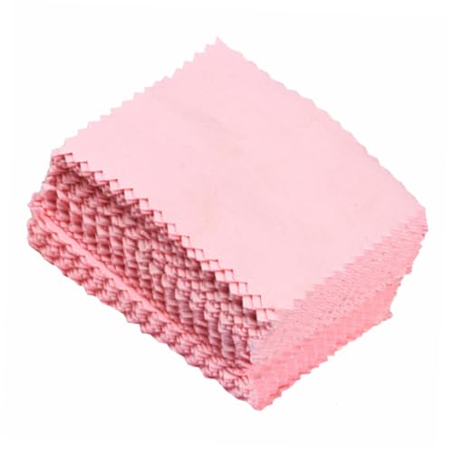 Beavorty 50Piezas Paquete De Paños De Limpieza para Color Aleatorio Herramienta De Limpieza para Joyería y Objetos