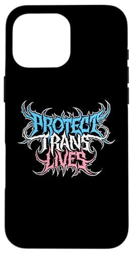 Bandiera "Protect Trans Lives Death Metal Pride" – Diritti Trans Custodia per iPhone 16 Pro Max