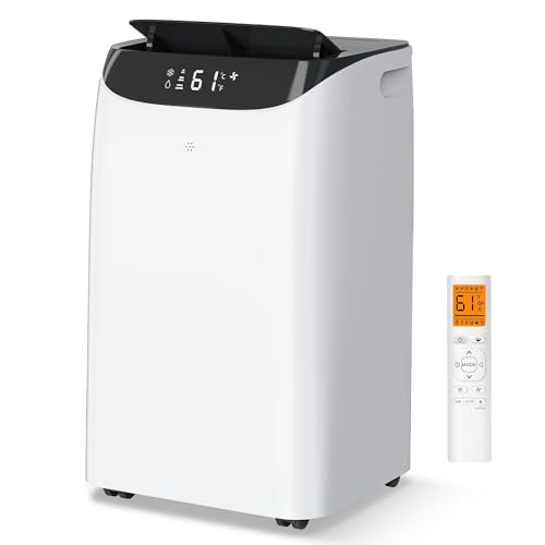 14000 BTU Portable Air Conditioners,Cooling,Fan,Dehumidification,Sleep Mode for Large Rooms up to 700 Sq.Ft,AC Unit with Remote Control,24H Timer,Installation Kits Included