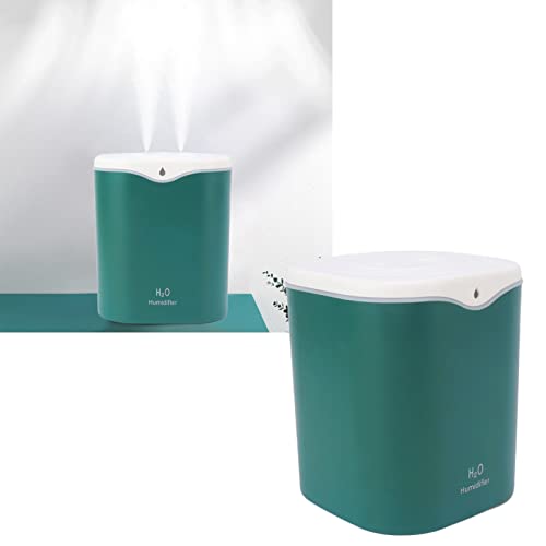 2L Silent Cool Mist Humidifier with 2 Mist Modes, USB Portable Aromatherapy Humidifier with Colorful Lights, Ideal for Home Bedroom, Green