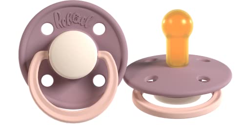 Rebael Ciuccio alla moda, in gomma naturale/lattice, prodotto in Danimarca, senza BPA, tettarella a forma di ciliegia, misura 1 (0-6 mesi)