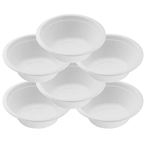 PINGEUI 200 Pack 12 OZ (350 ml) Eco-Friendly Sugarcane Bowls, Round Extra Strength Bowls for Parties BBQ, Picnic - Image 3