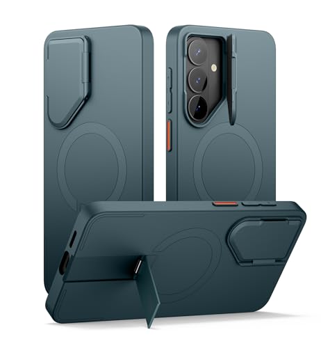 SURITCH Magnétique Coque Compatible avec Samsung Galaxy S26 Plus avec Couvercle de Caméra et Support Métallique Résistante aux Chocs Housse de...