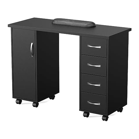 LEADZM Manicure Table with Storage Cover