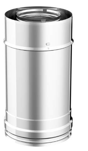 Artículo de fumistería Linea 'Pellet y madera', tubo de humo: tubo doble pared L. 250 mm. Diámetro interior 180 mm diámetro exterior 230 inox