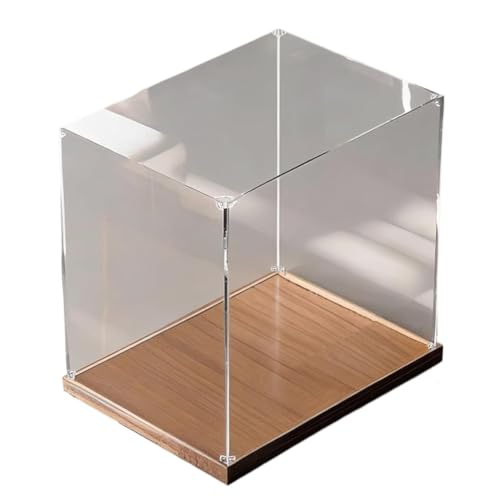 �A�N�������f�B�X�v���C�P�[�X�A Acrylic Display Case For Legos And Action Figures Black And Walnut Base Multiple Sizes(Walnut Base,50x20x20cm)