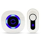 Wireless Doorbell, Home Waterproof Mini Doorbell 1,000ft Range 110dB Mute Mode, 5 Volume Levels 55 D