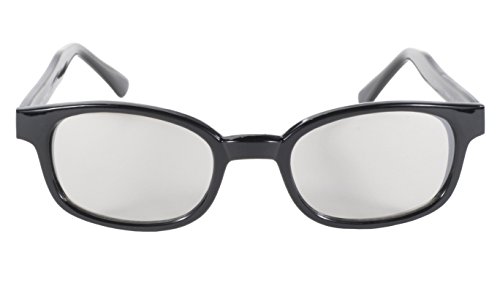 Pacific Coast Original KD's Biker Sunglasses (Black Frame/Clear Silver Mirror Lens)3