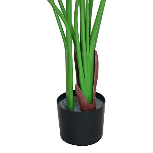 Unimeix Artificial Bird Of Paradise Plant 47 Inch Fake Tropical Palm Tree With 10 Leaves Tall Faux Plant Indoor Fake Potted Palm Tree For Home Office Decor (63 Inch) #TOP2