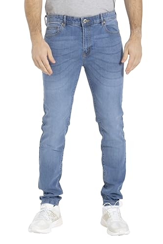 Men's Slim Fit Jeans Relaxed Super Flex Denim Stretch Comfortable Wear Classic 5-Pocket Essential Pant 28W-40W