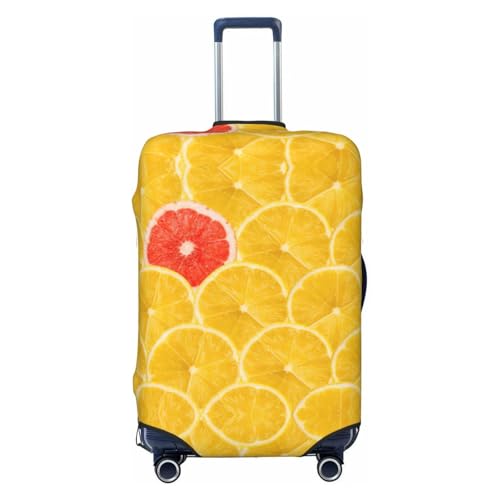 Summer Lemon Print Luggage Suitcase Cover Protector Luggage Washable Covers With Concealed Zipper