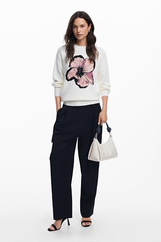 Desigual Women's Contrast Flower Sweater4