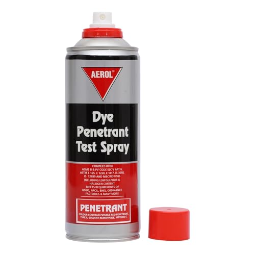 Image of Aerol Dye Penetrant Test Spray (Visible Red, Solvent Removable) for Liquid Penetrant Inspection, (193g / 280 ml)