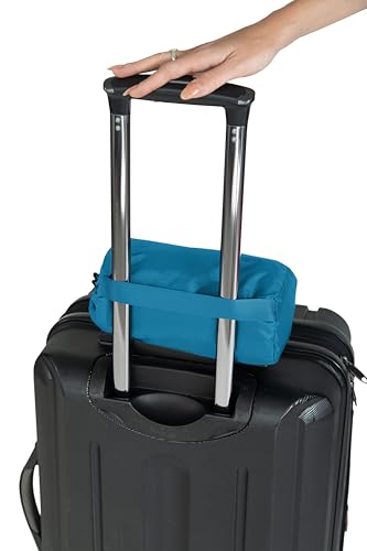 Image of BlueHills Ultra Compact Travel Blankets for Two with Portable Carry Case Case Premium Soft Plush Large Airplane Blankets 2 Pack for Car Plane Train Hotel Layover Peacock -C204-2pk-Teal