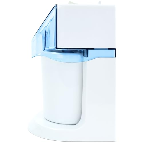 Gino Gelati Eismaschine Plurium Speiseeismaschine Eiscreme Maschine Eisbereiter, Weiß/Blaues Design, 25 Watt, kompaktes Design, leichte Reinigung, für Zuhause – Bild 8
