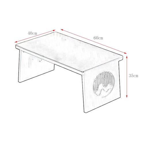 Table basse pliable en noyer aucun assemblage requis gain place - 3