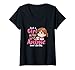 Damen Just A Girl Who Loves Anime And Sloths Japan Kawaii Otaku T-Shirt mit V-Ausschnitt