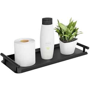 FEILERN Badezimmer Tablett Schwarz mit Griff