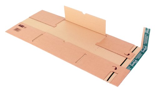 progressPACK Universal-Versandverpackung Premium PP B03.06 aus doppelter Wellpappe, DIN B4, 360 x 265 x bis 95 mm, 20-er Pack, braun