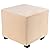DUJUIKE Ottoman Covers Slipcover Velvet Square Ottoman Covers Protector for Footrest Foot Stool Stretch Bella Velvet with Elastic Bottom (Length & Width:13-18", Height:15-18", Camel)
