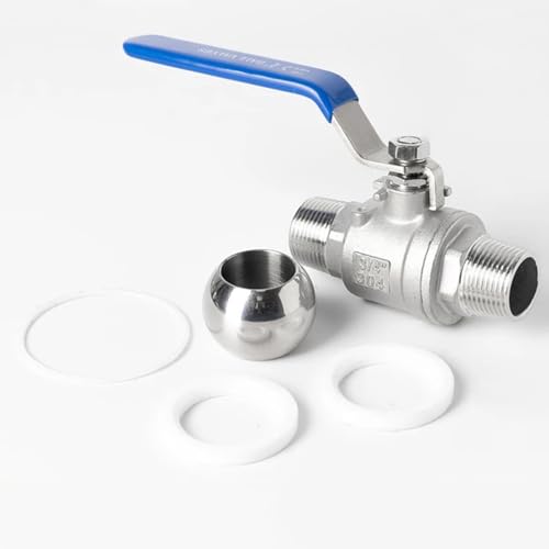 Válvula de bola de acero inoxidable de 1 pulgada DN25 con interruptor de agua de rosca externa 5