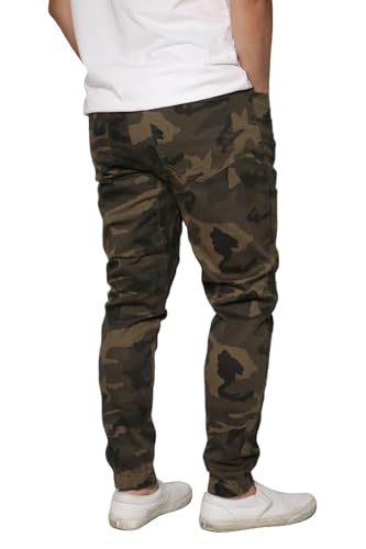 URBANJ Men's Casual Slim Fit Stretch Twill Jogger Pants2