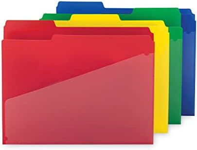 Smead Plastic File Folders with Pockets and Tabs, Letter Size, 12 Count image 4