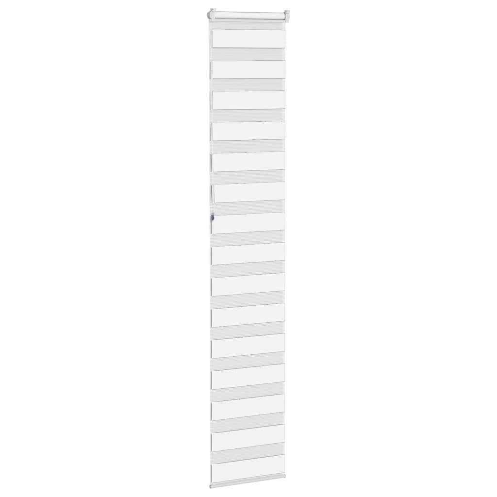 Store enrouleur double blanc 40 x 230 cm en polyester - Largeur du tissu 35,9 cm - Avec brise-vue - Store occultant pour fenêtre intérieure - Store à fixation sans perçage - Alternative - Store plissé