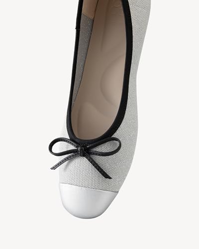 Women's Bow Ballet Flats - Round Toe Comfort Flats for Office/Daily Wear3