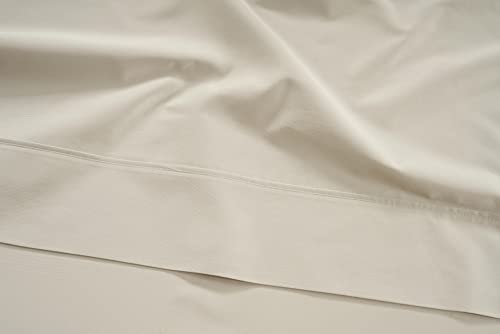 Image of LANE LINEN King Size Bed Sheet Set - 450 Thread Count Long-Staple 100% Cotton Sheet Set King Size, Hotel Premium Soft Silky Sateen Finish, Durable Bedding Set, Elasticised 15 inch Deep Pocket - Ivory
